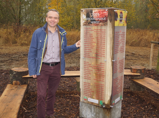 Schepen Wim Monteyne op het Geboorteplekje 2015